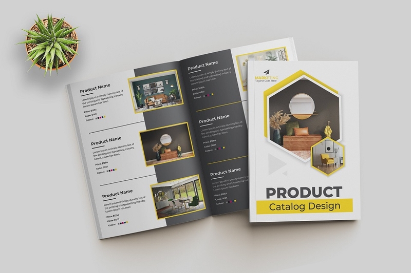 Bìa catalogue thiên về hình ảnh sản phẩm