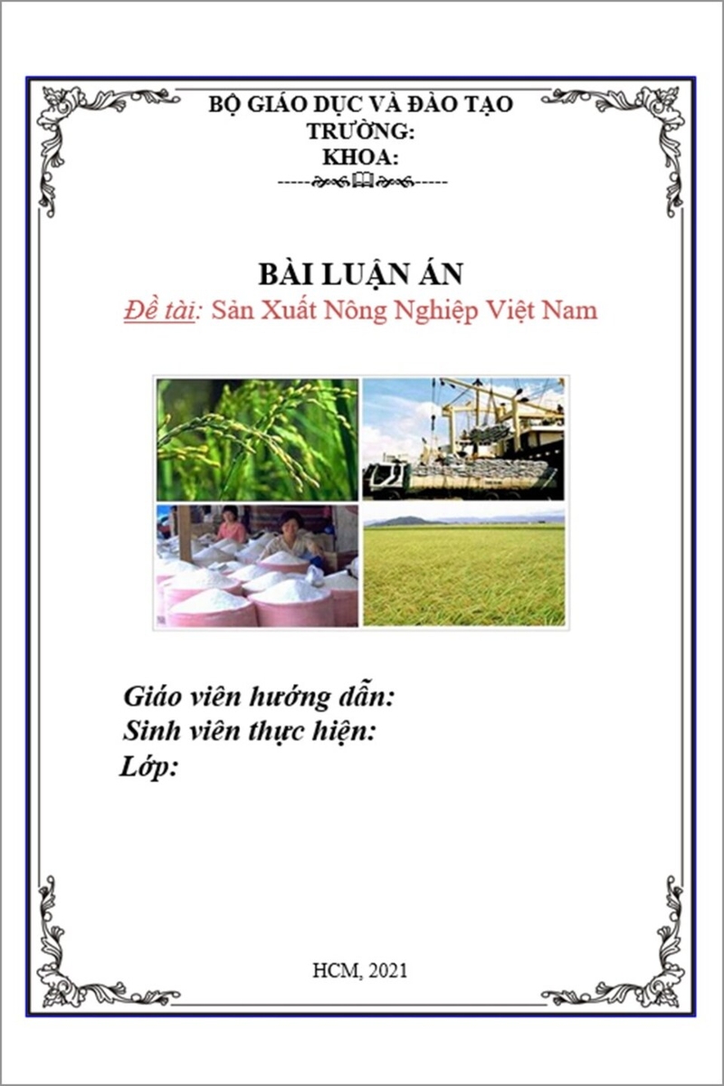 Mẫu bìa Word luận án số 3