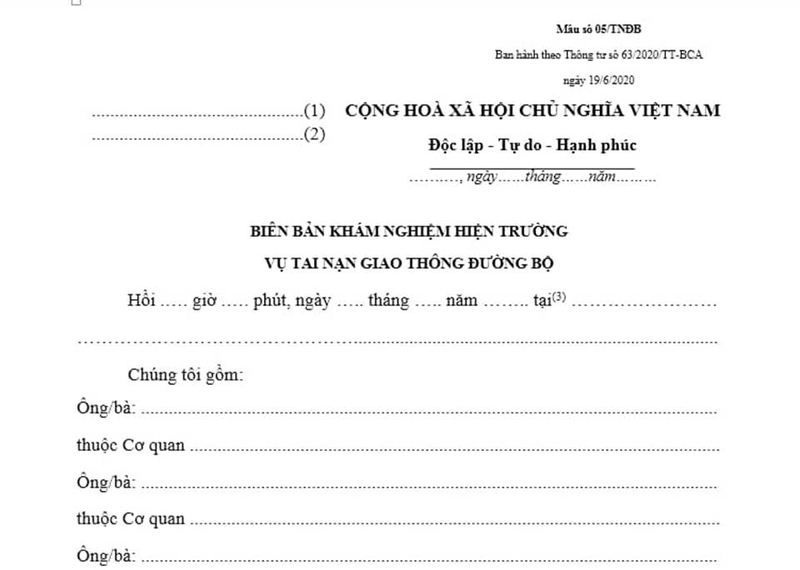 Khi xảy ra tai nạn giao thông hoặc va chạm ngoài thực tế