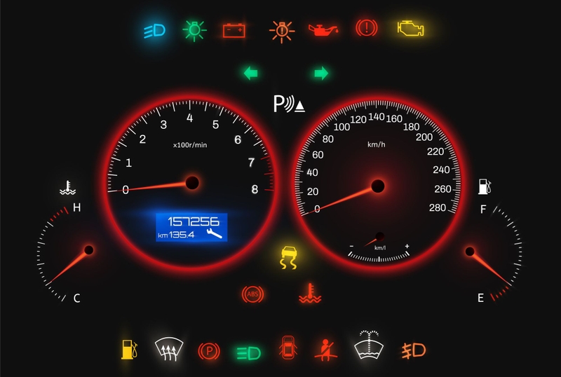 biểu tượng các đèn cảnh báo trên xe ô tô tải 6