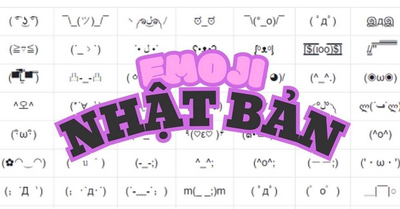 Các biểu tượng cảm xúc Nhật Bản cute