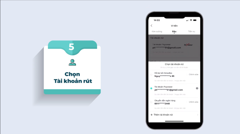 Cách đổi Đậu sang tiền mặt 5