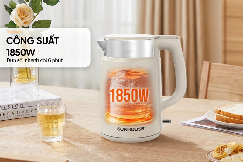 Bình đun siêu tốc inox 2 lớp Sunhouse 2 lít SHD1387 - hình 5
