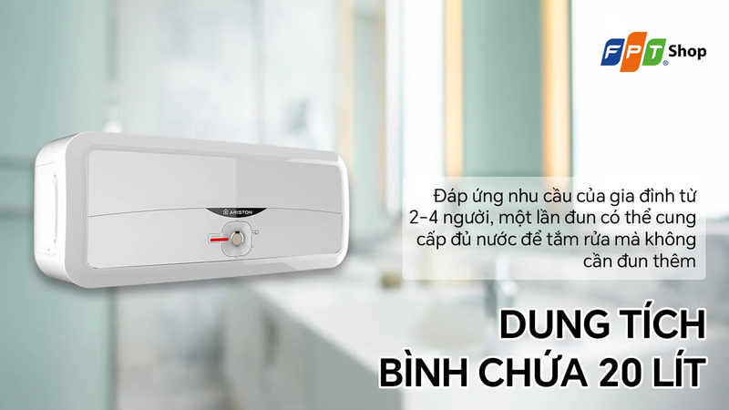 bình nóng lạnh Ariston nằm ngang 1