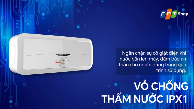 bình nóng lạnh Ariston nằm ngang 2
