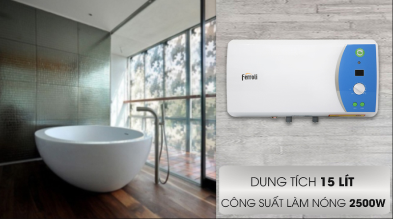 binh nong lanh ferroli verdi ae 15