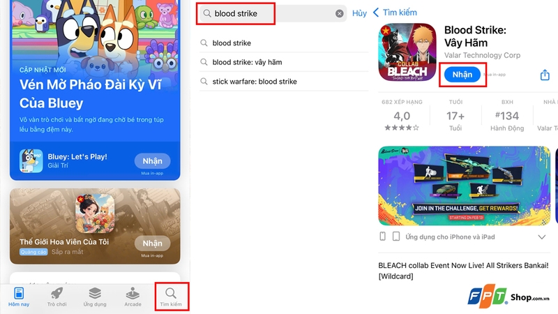 Các bước tải xuống game Blood Strike