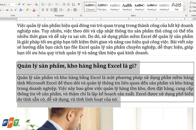 Bỏ khung văn bản trong Word - Bước 1