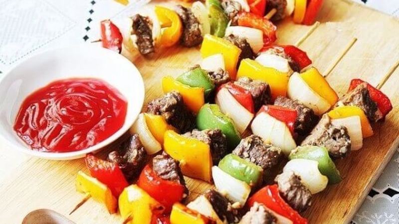 bò nướng rau củ 1