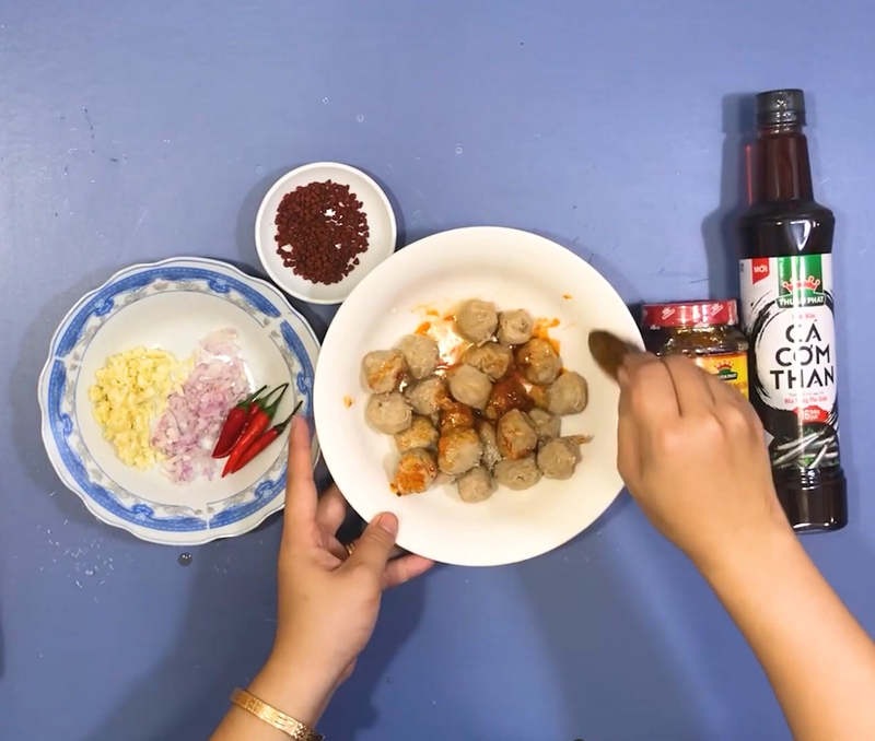 bò viên xào sả ớt hình 6