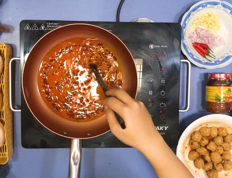 bò viên xào sả ớt hình 1
