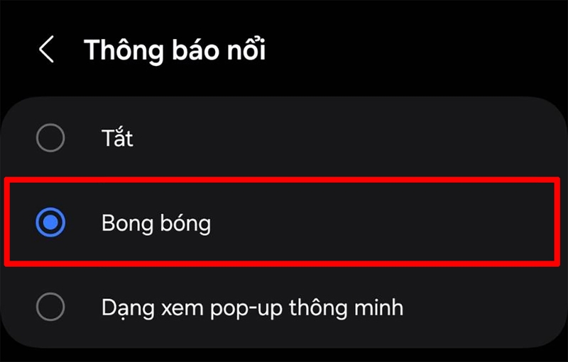 Bong bóng chat Zalo bị lỗi 6