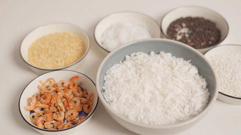 Các nguyên liệu làm bột rang muối