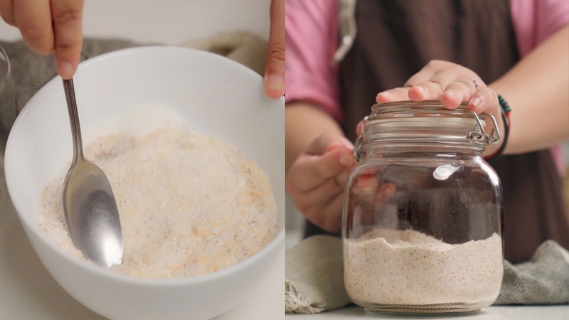 Hoàn thành quá trình làm bột rang muối