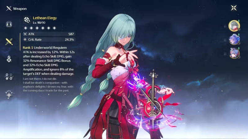 Build vũ khí cho Phrolova trong Wuthering Waves