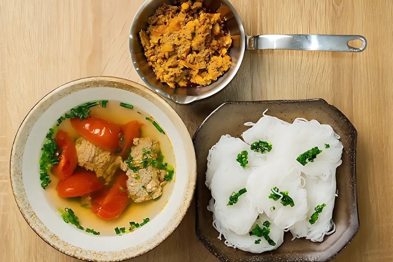 bún chấm gạch cua