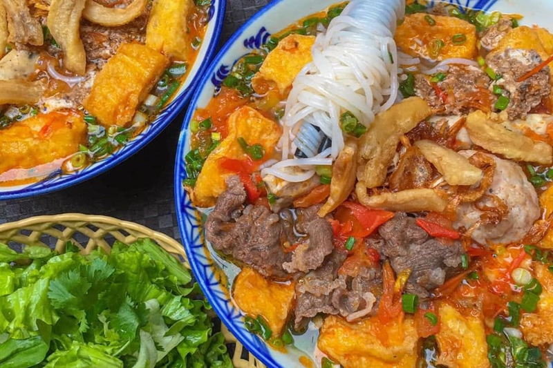 bún riêu tóp mỡ ngon cho gia đình