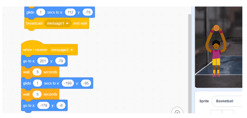 Cách làm game bóng rổ trên Scratch 16