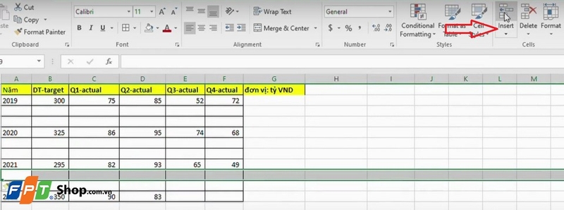 Chọn các phần dữ liệu cần thiết