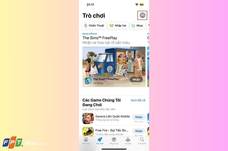 Đăng nhập vào tài khoản cá nhân