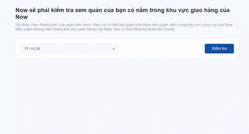 Kiểm tra khu vực của quán kinh doanh
