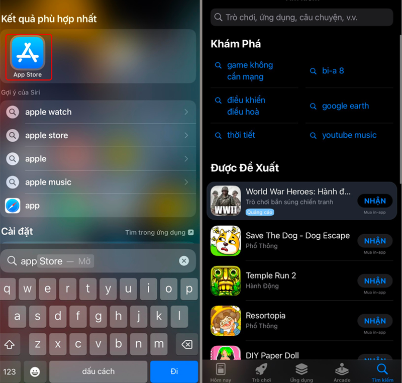 Mở ứng dụng App Store trên thiết bị của bạn