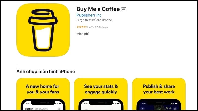 Tải Buy Me a Coffee trên iOS