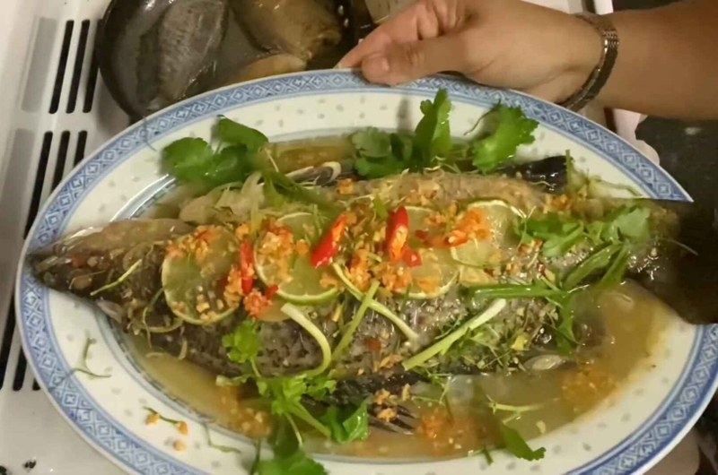 cá chẽm hấp chanh ớt hình 10