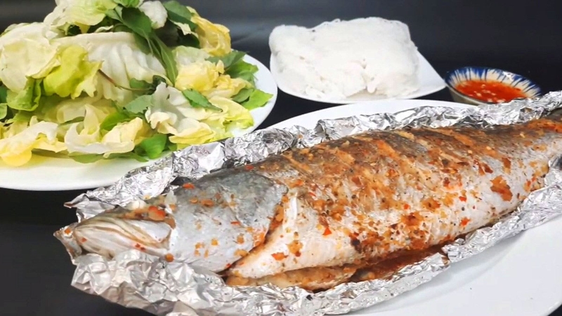 Cá chẽm nướng 4