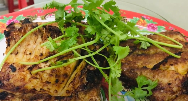 thanh pham ca chep gion nuong muoi ot