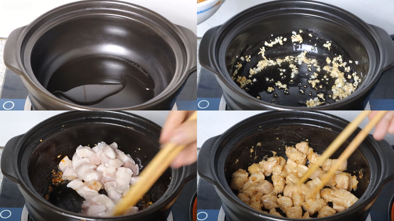 Xào thịt sơ
