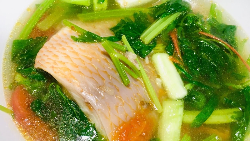 canh cá diêu hồng nấu ngót 6