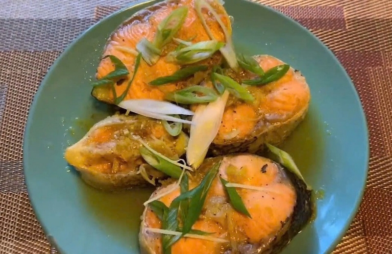 cá hồi kho nghệ ảnh 5