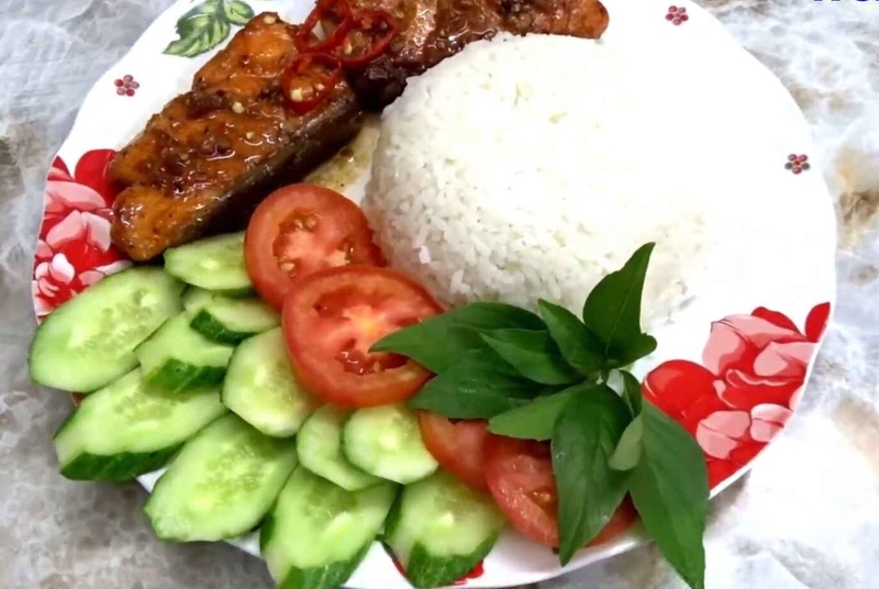 cá hồi sốt mật ong hình 10