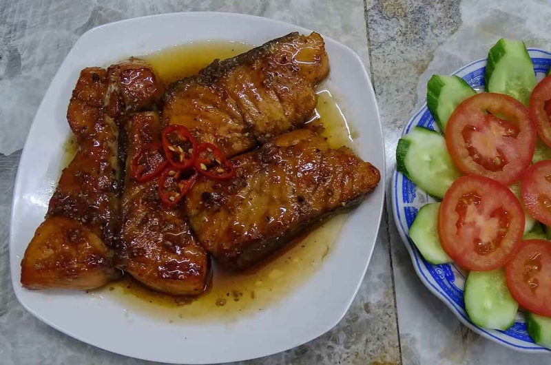 cá hồi sốt mật ong hình 9