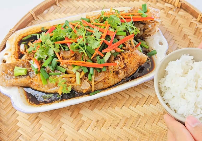 cá hồng hấp xì dầu hình 14