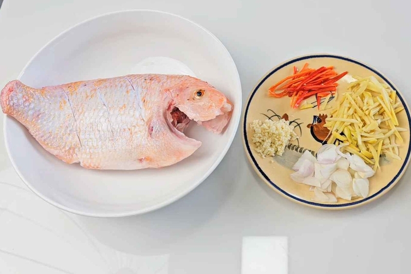 cá hồng hấp xì dầu hình 1