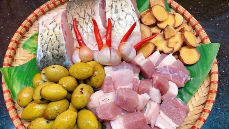 Bước chuẩn bị làm cá kho trám xanh