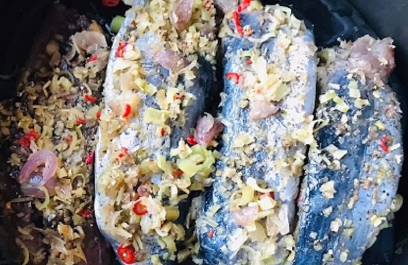 cá lồ ồ nướng sả ớt ảnh 4