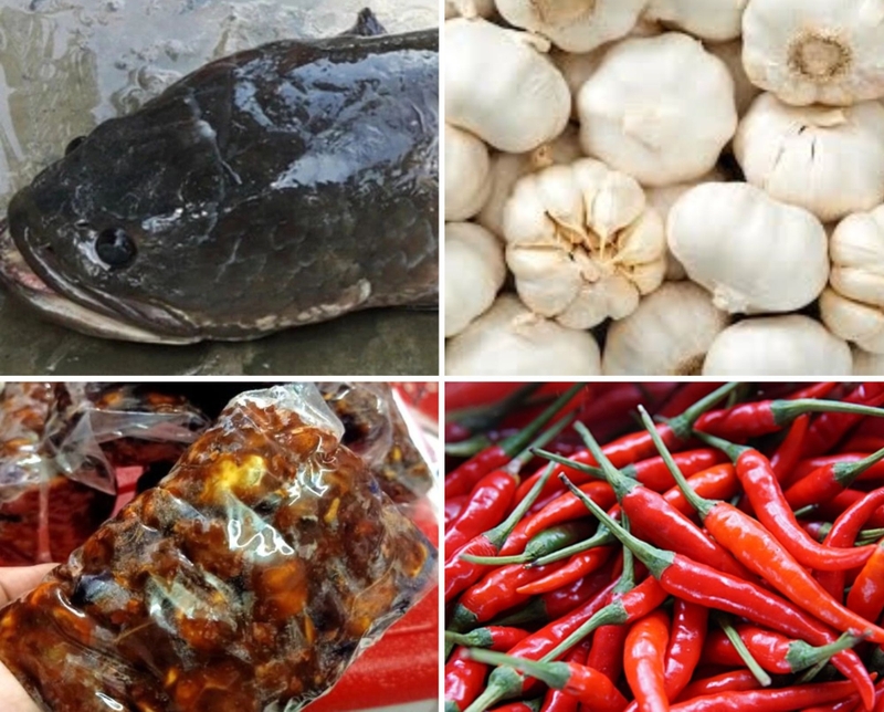Nguyên liệu tuyệt hảo cho món cá lóc quay me