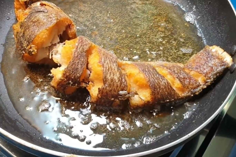 Chiên cá lóc