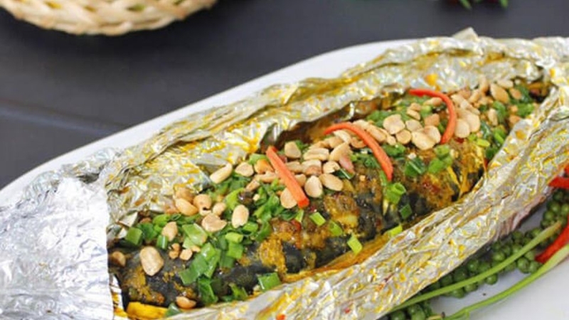 Cá mối nướng mỡ hành