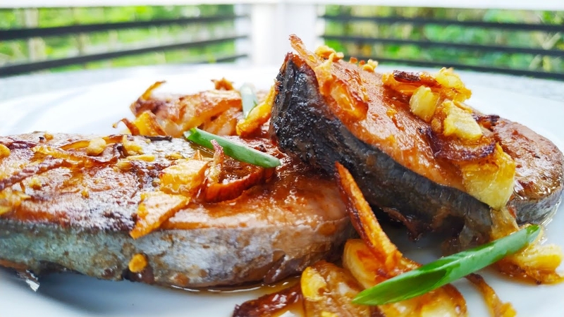 cá ngừ áp chảo sốt bơ tỏi 5