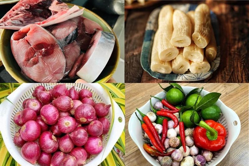 nguyên liệu cá ngừ kho dưa gang muối