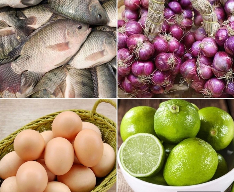 Nguyên liệu làm cá rô phi chiên xù cho 4 người
