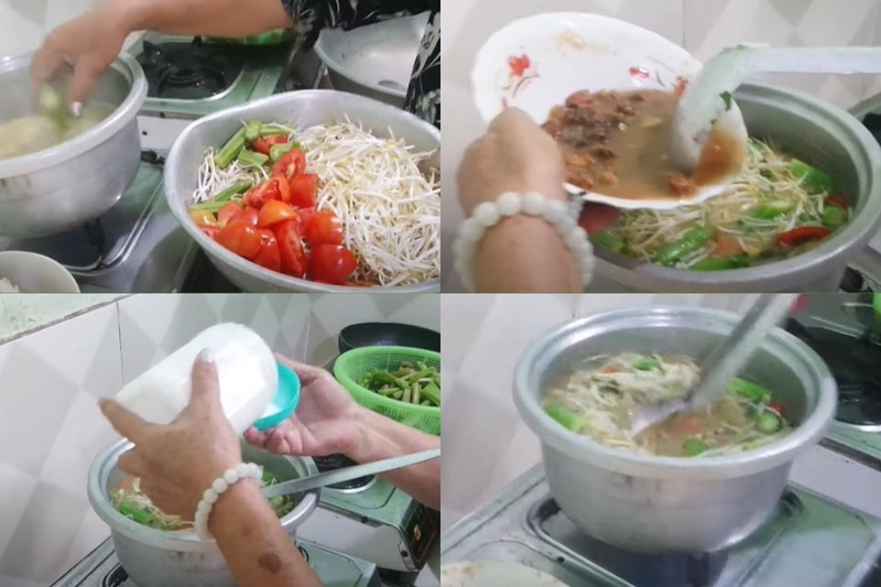 Nấu thêm khoảng 2 phút cho cù nèo vừa chín tới