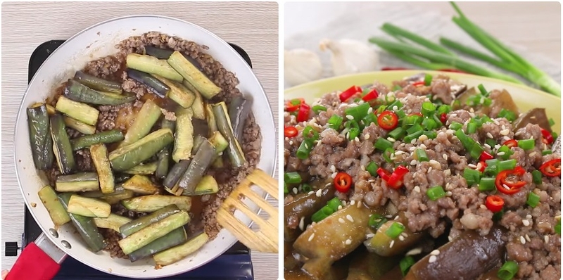 cà tím sốt thịt bằm 7