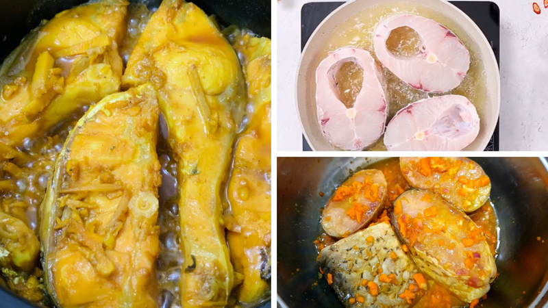 cá trắm kho nghệ 3