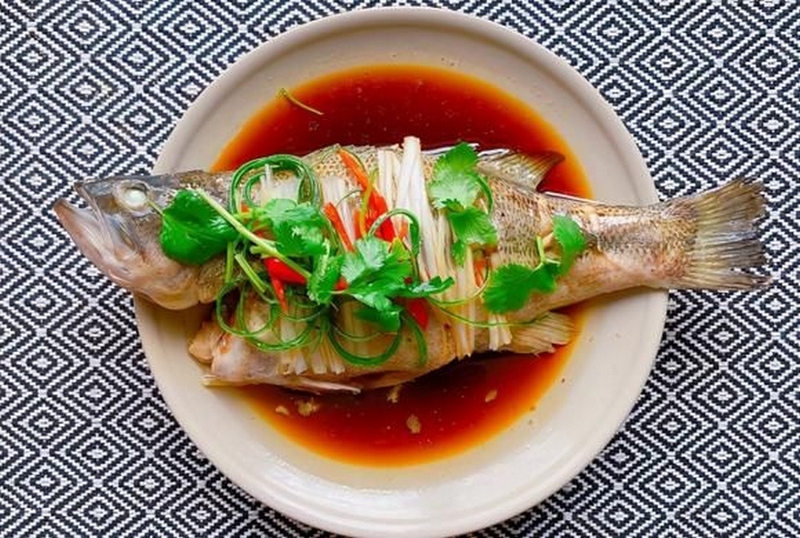 cá vược hấp xì dầu ảnh 5