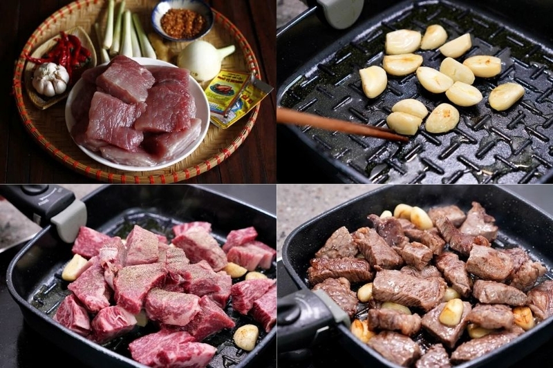 các bước làm bò cháy tỏi